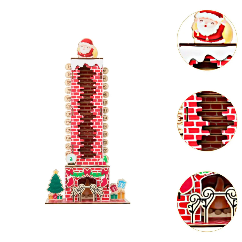 Christmas Advent Calendar Wooden Desktop Christmas Ornament for Home Holiday Party Living Room Decors calendario de adviento