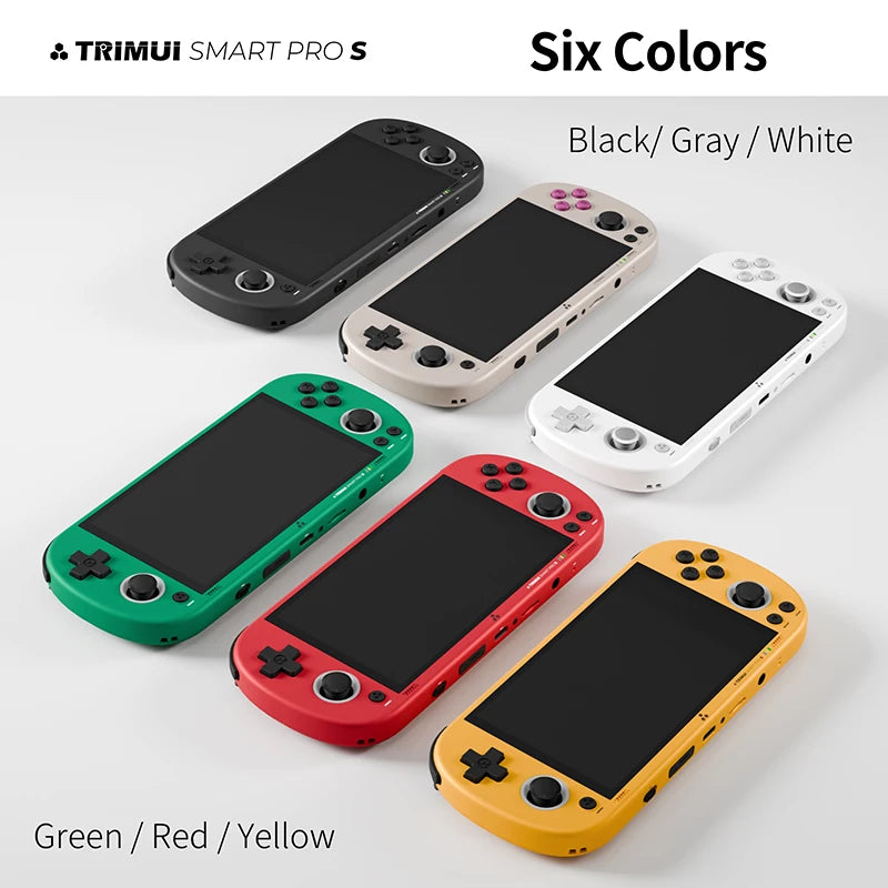 TRIMUI SMART PRO S 4.96''IPS Screen Handheld Game Console Allwinner A523 Processor Hall Joystick RGB Lighting TG5050 Game Player