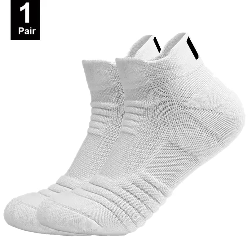 1/3 Paar rutschfeste Fußballsocken für Herren, Baumwollsocken, kurze oder lange Schaftlänge, für Fußball und Basketball, atmungsaktiv und geruchshemmend, Größe 39–45