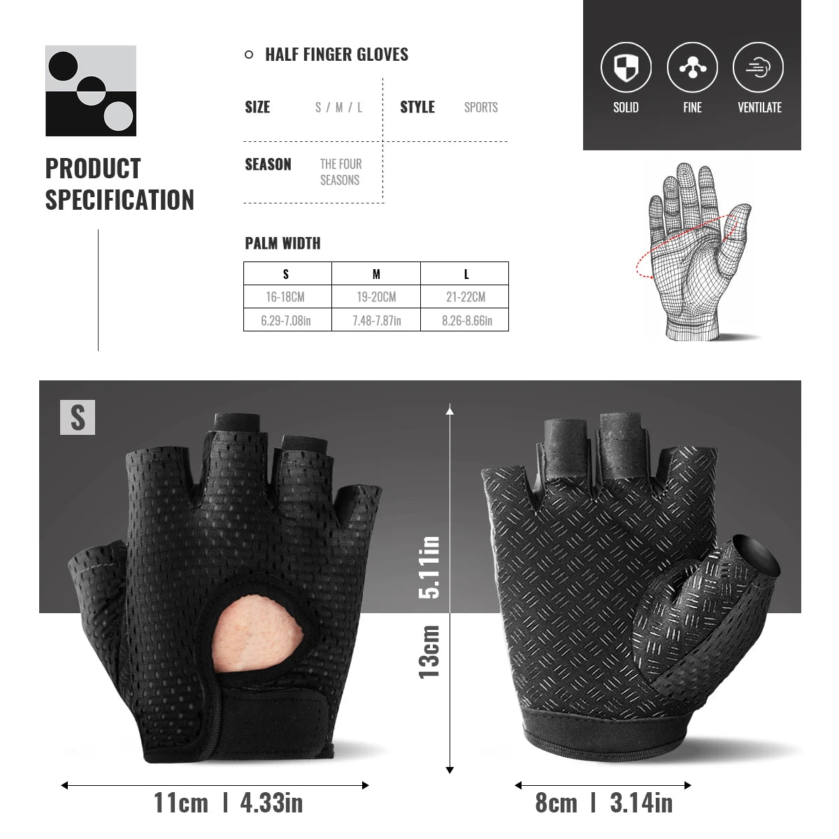 Women’s Half-Finger Fitness and Cycling Gloves