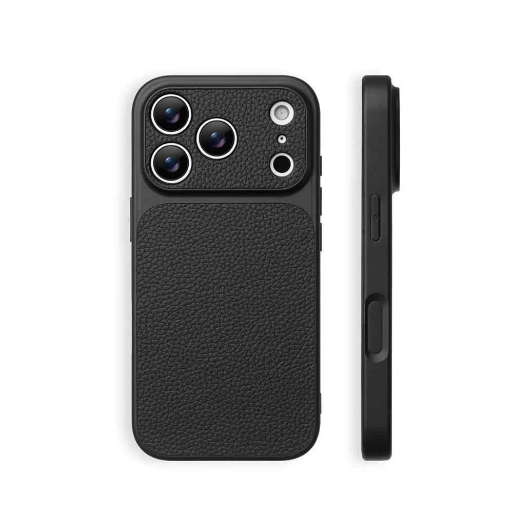 Luxury Lychee Leather Matte Phone Case For iPhone 18 Pro Max 17 Air 16 15 14Plus 13 12 11 Shockproof Bumper Back Protector Cover