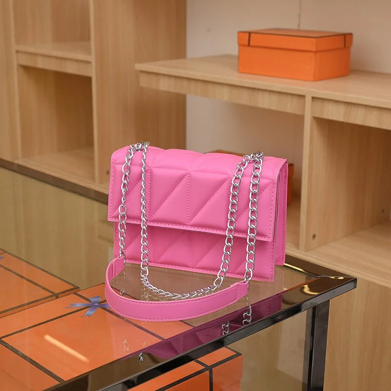 New Arrival Women Quilted Chain Bag, Elegant Classic Flap Shoulder Crossbody Bag, Luxury Office Work Handbag Daily Purse