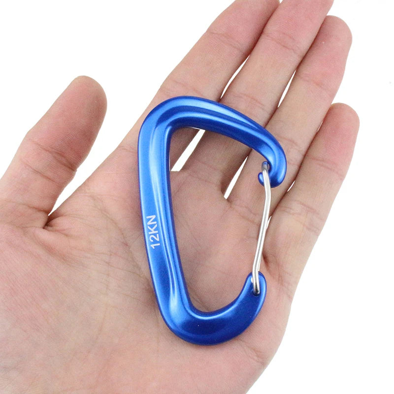 D-Shaped Aluminum Carabiner for Outdoor Gear