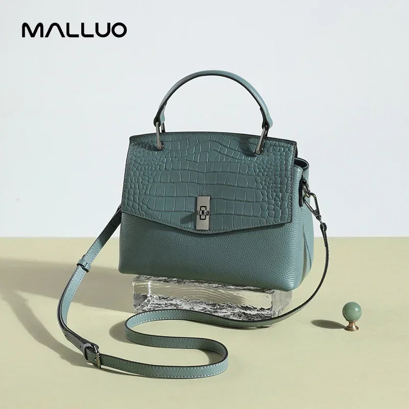 Women Natural Cow Genuine Leather Handbag Ladies Cowhide Vintage Luxury Tote Bag Female Crossbody Fashion Shoulder Satchel Bags