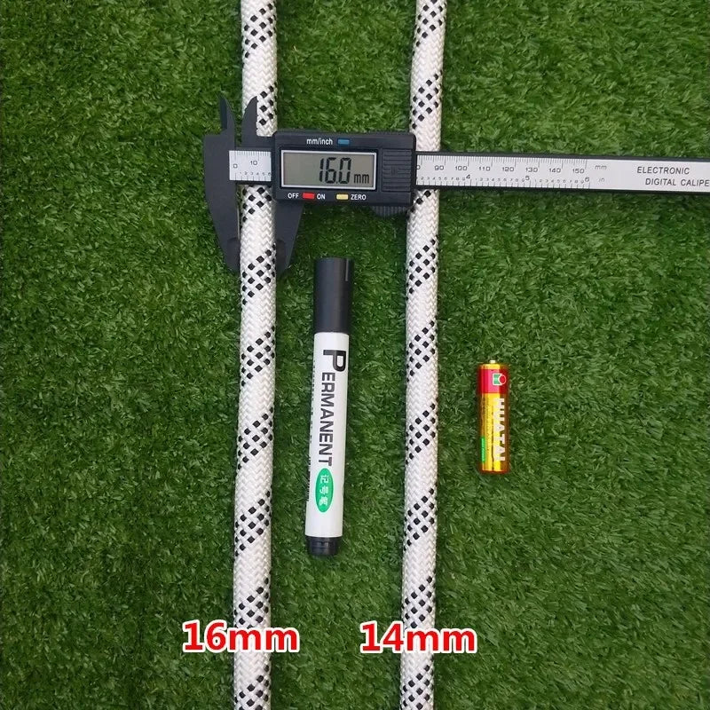 16mmX2m Outdoor Safety Rope High Altitude Work Insurance Rope Car Trailer Rescue Rope for Climbing Extension