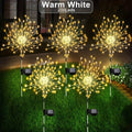 1 lot de feux d'artifice solaires pour extérieur, éclairage décoratif pour jardin, patio, Halloween, Noël, mariage, décoration murale