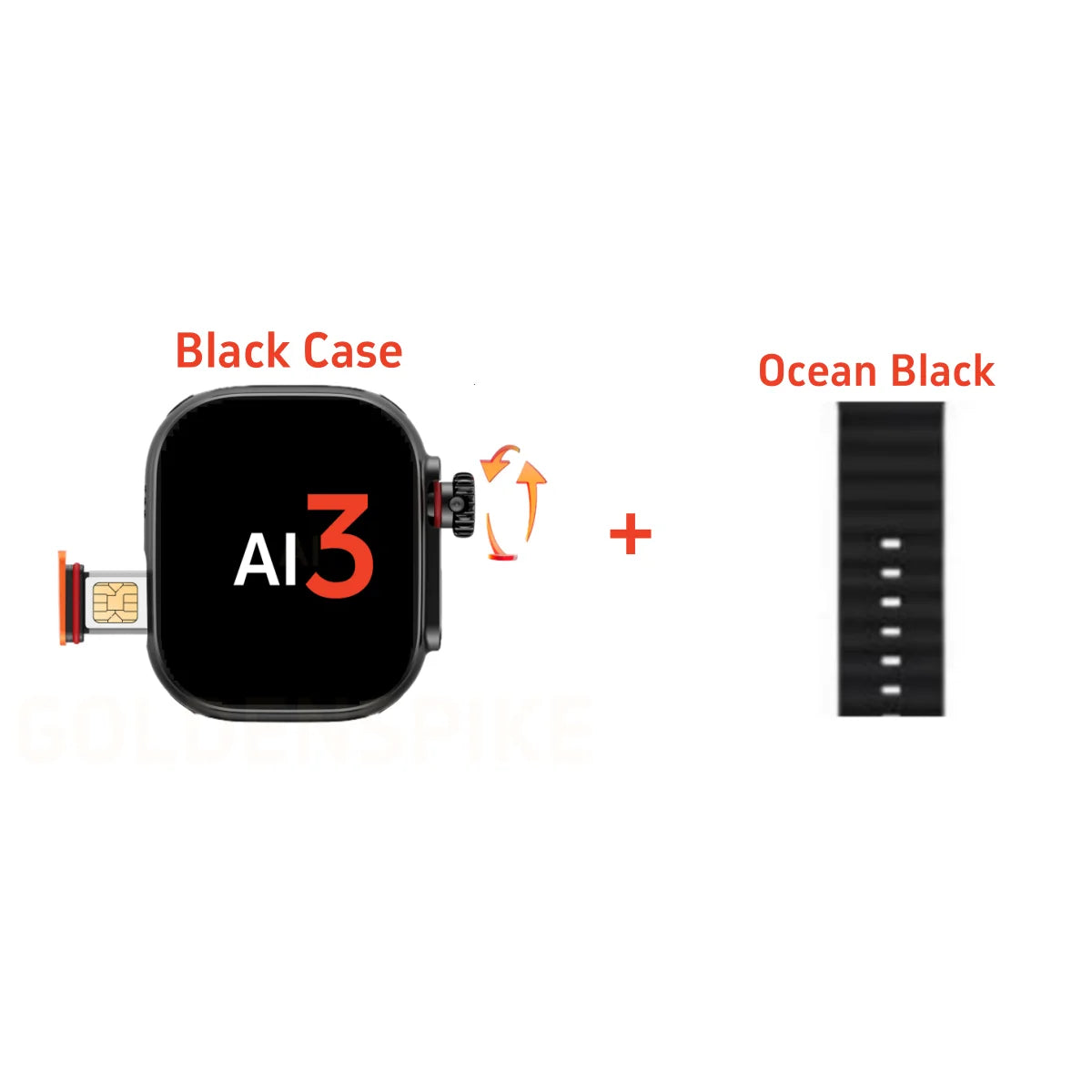 Microwear S10 Ultra Ai3 5G LTE Smartwatch 2.29inch Amoled Smart Watch With 190° Rotating Camera GPS 5G-WIFI App Store Sim Card
