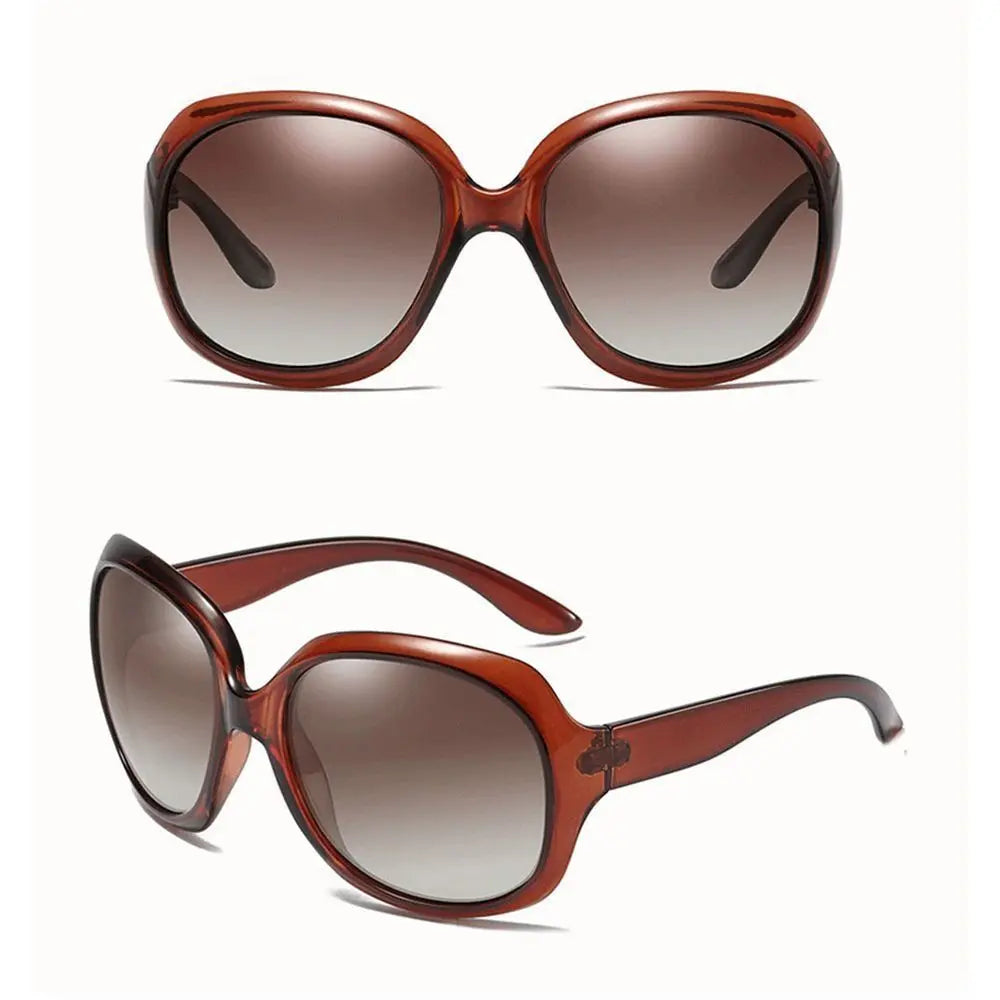 Lunettes de soleil tendance pour femmes, monture carrée elliptique oversize, protection UV 400, lunettes de conduite pour femmes et hommes