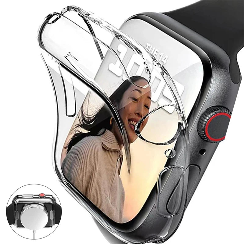 Strap for Apple Watch Band 45MM 44MM iWatch 41MM 40MM Wrist Bracelet Screen Protector Case Apple Watch Series 8 7 SE 6 5 4 3 Ban