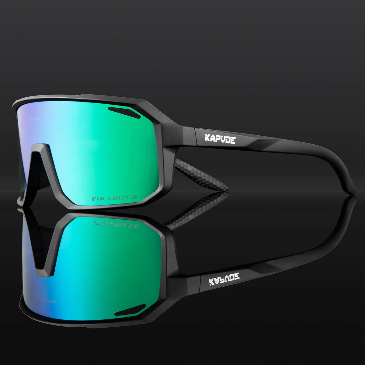 Kapvoe Cycling Glasses Men's Cycling Sunglasses MTB UV400 Polarized with Built-in Myopia Frame Bicycle Goggles Outdoor Sports Eyewear