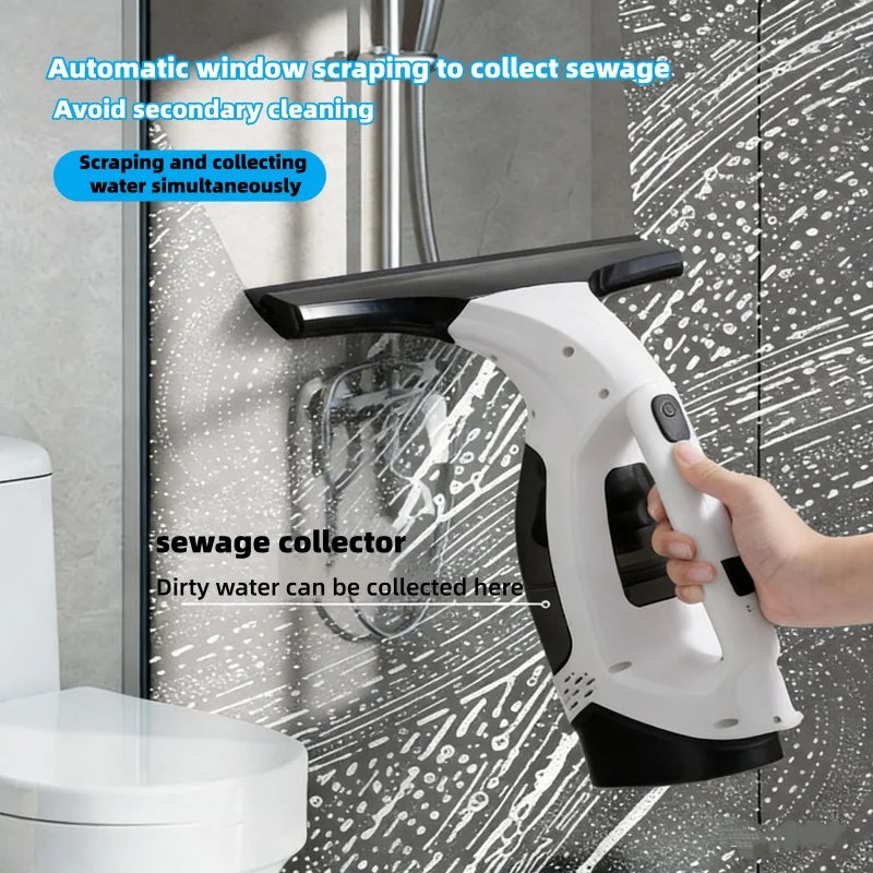 Nuovo piccolo lavavetri elettrico, pulitore per finestre portatile, forte assorbimento d'acqua, kit per la pulizia dei vetri efficiente e maneggevole