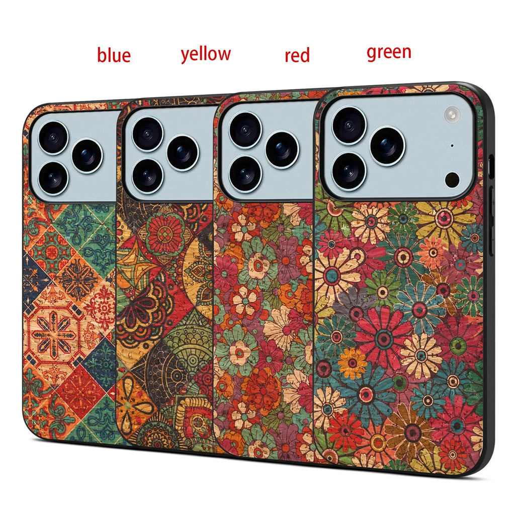 EUCAGR For IPhone 18 Pro Max 18Pro Phone Case Oil Painting Pattern Frosted Texture Cork For IPhone 18Pro Max