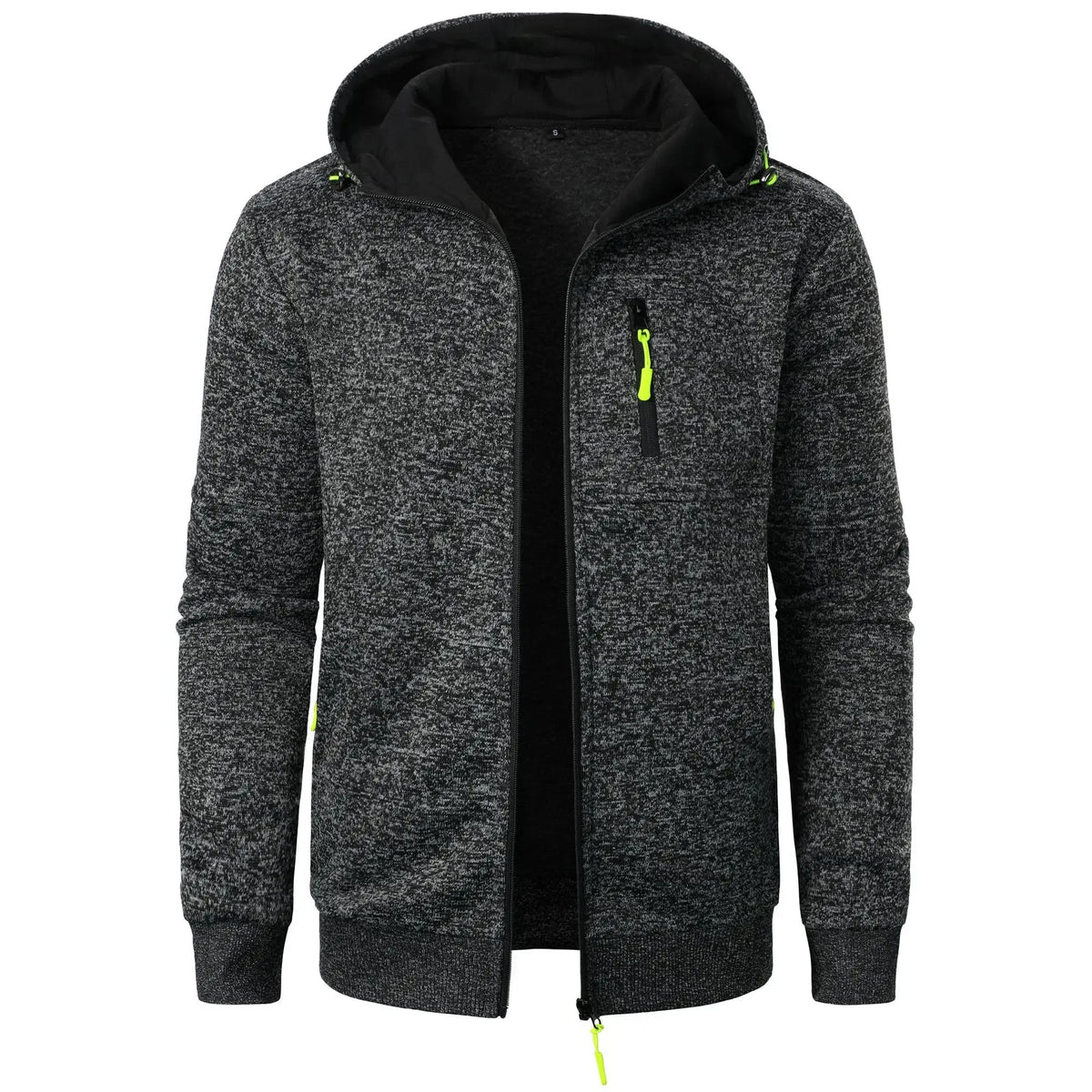 Autumn Men's Sports Fitness Casual Cardigan Hooded Sweatshirt Jackets Baseball Jacket Zipper Outwear Solid Color Male Clothing