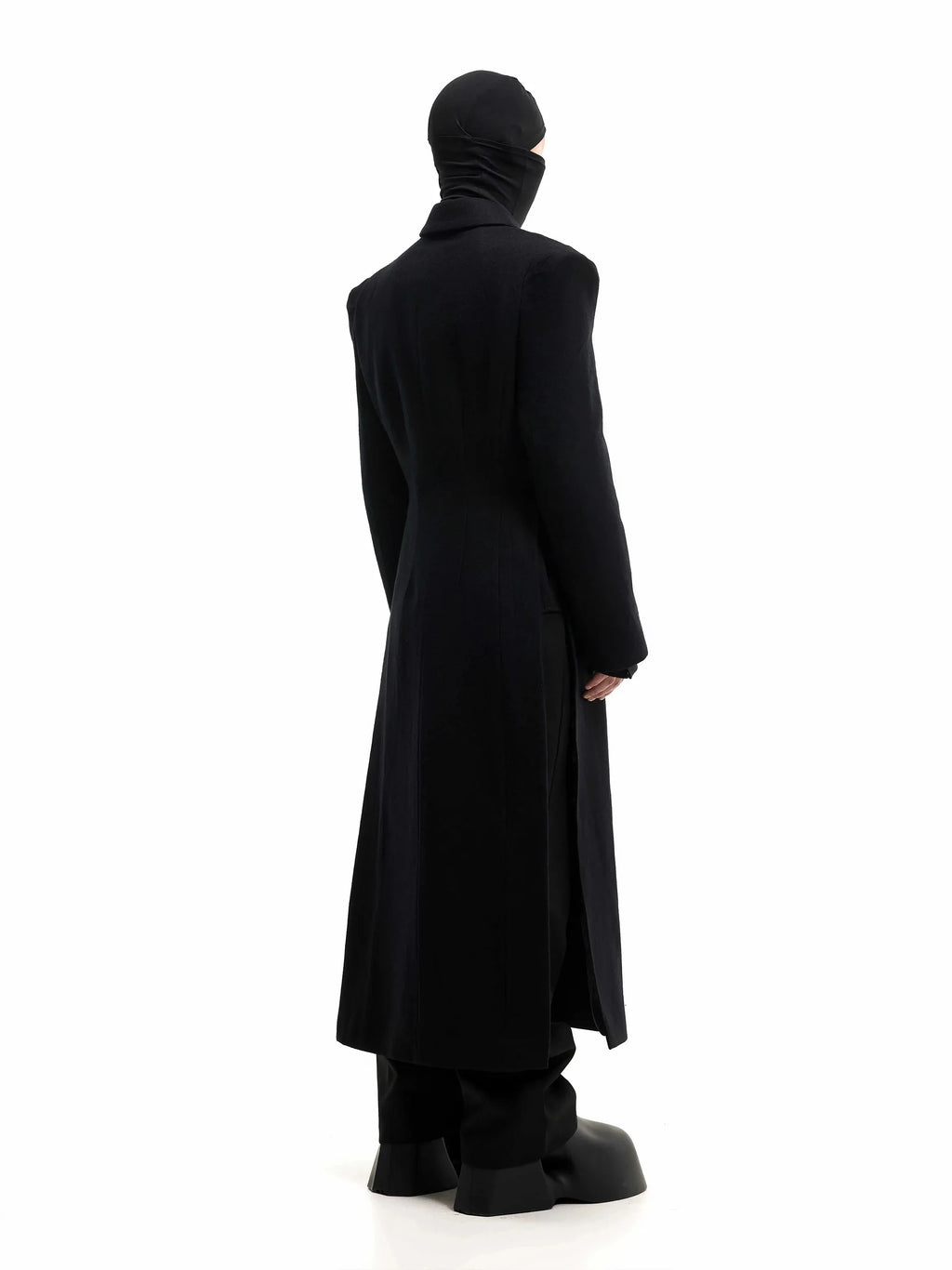 Mauroicardi Autumn Winter Long Warm Thick Fitted Black Wool Blends Coat Men Shoulder Pads Elegant Luxury Woolen Overcoat 2025