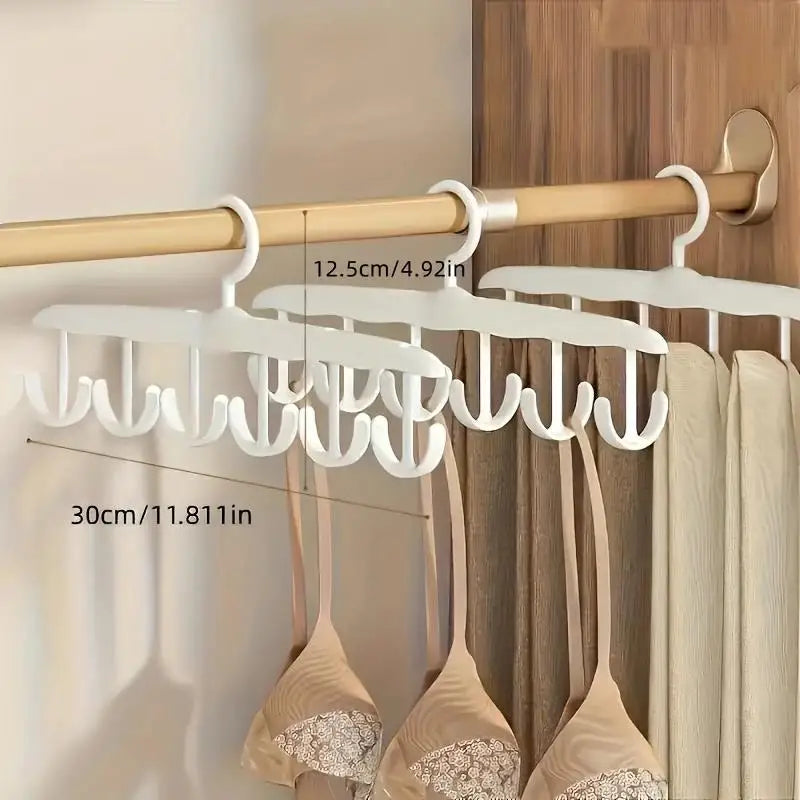 Cintre rotatif à 12 crochets – Organisateur de placard gain de place pour cravates, ceintures, sous-vêtements, jupes | Rangement portable pour la maison et le dortoir