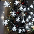 USB/Battery Powered Snowflake String Garland Fairy Lights Christmas Tree Halloween Holiday New Year Bedroom House Decor Lamp