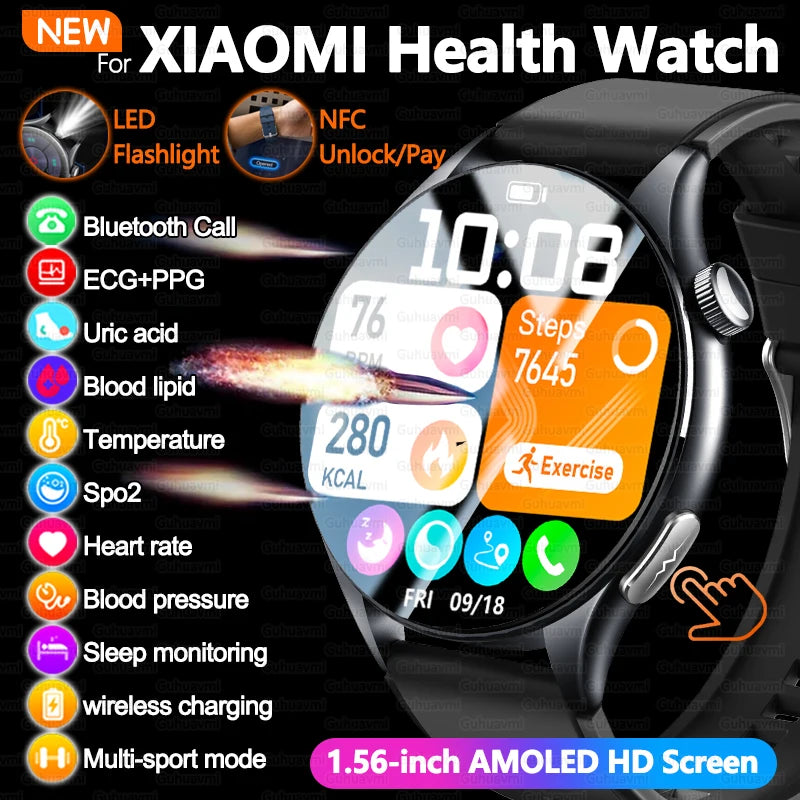 GUHUAVMI ET458 smartwatch AMOLED da 1,56″ con chiamate