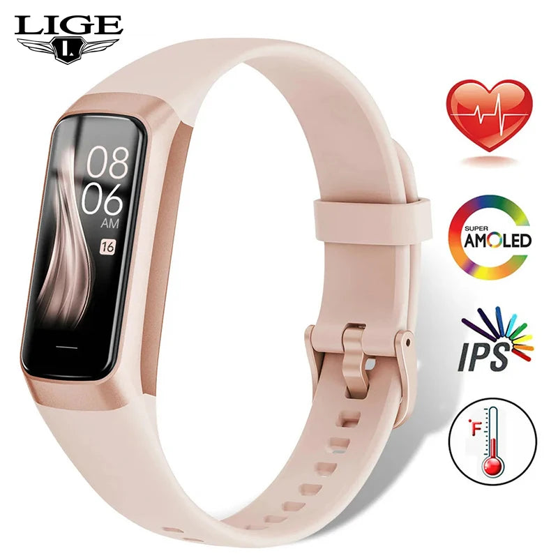 LIGE AMOLED Bluetooth Smartwatch