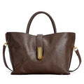 Genuine Leather Women's Bags Commuter Tote Large Capacity Luxury Handbag Female Top-grain Cowhide Fashion Crossbody Bag Woman