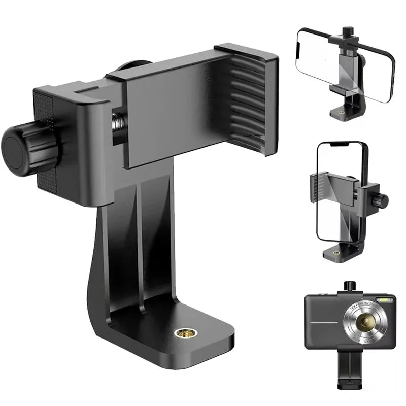 Foto-Vlog-Zubehör, tragbare Stativhalterung mit Handyclip für alle Smartphones und Stative, Büro-Schreibtisch und Live-Übertragung