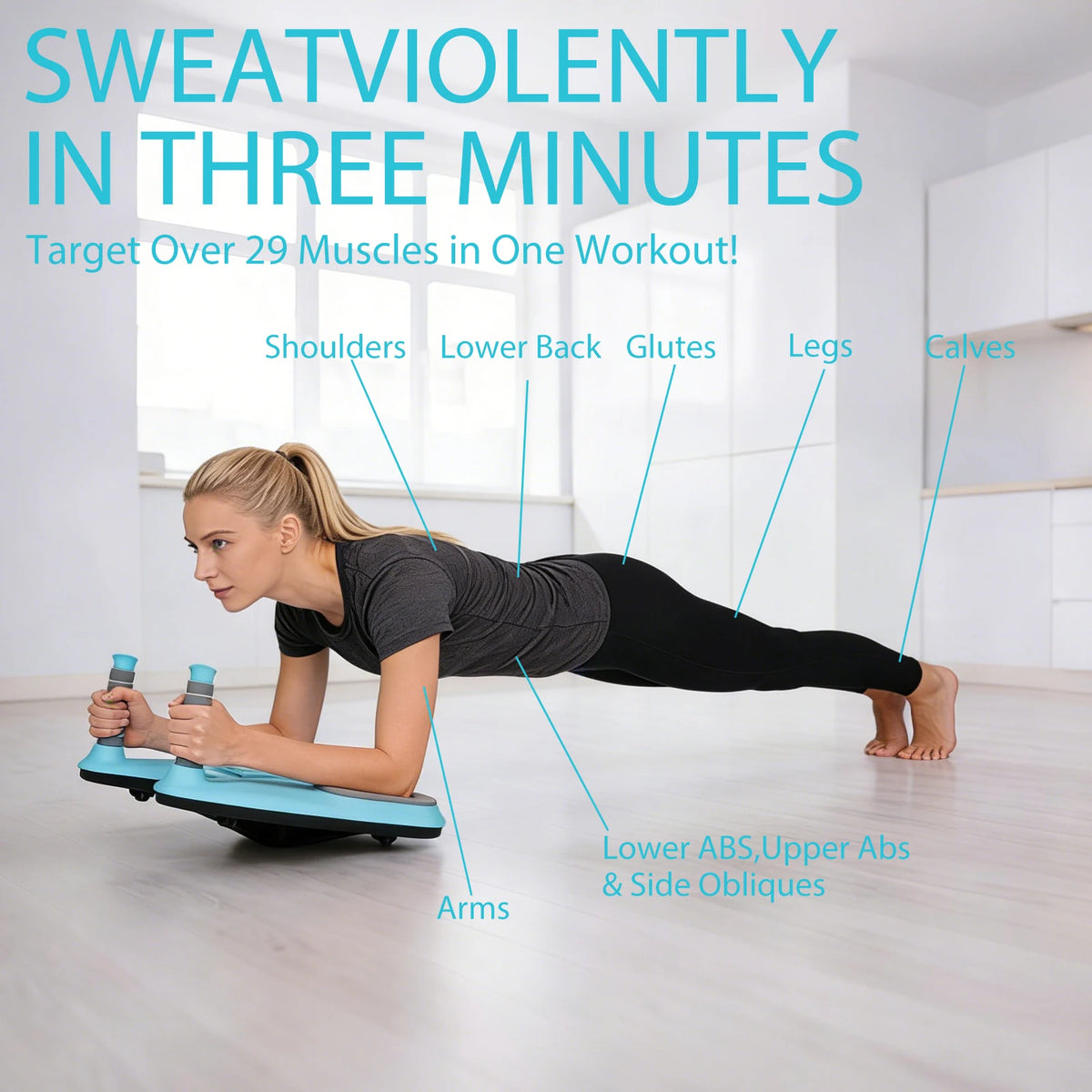 Fitness Balance Board for Core and Plank Training with Phone Stand