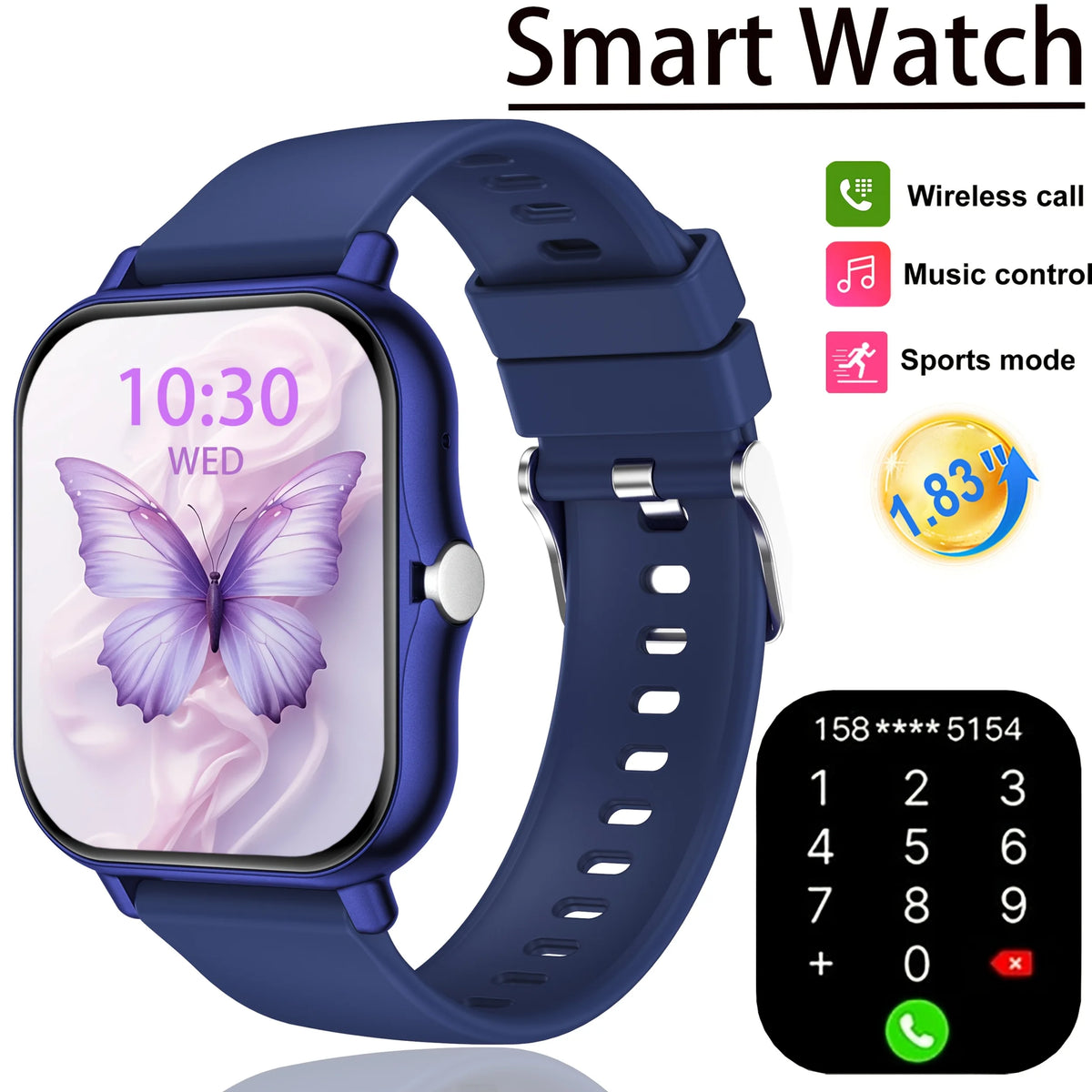 ERUN 1.83-Inch Bluetooth Calling Smartwatch