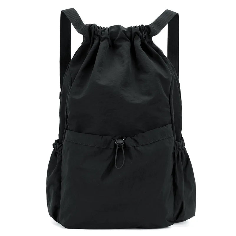 Sac à dos à cordon léger et tendance : sac de sport imperméable à grande capacité pour l'école, les livres, les activités de plein air, les voyages