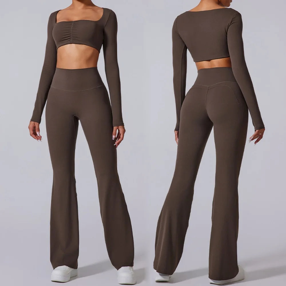 Yoga-Set für Damen, Top und Leggings