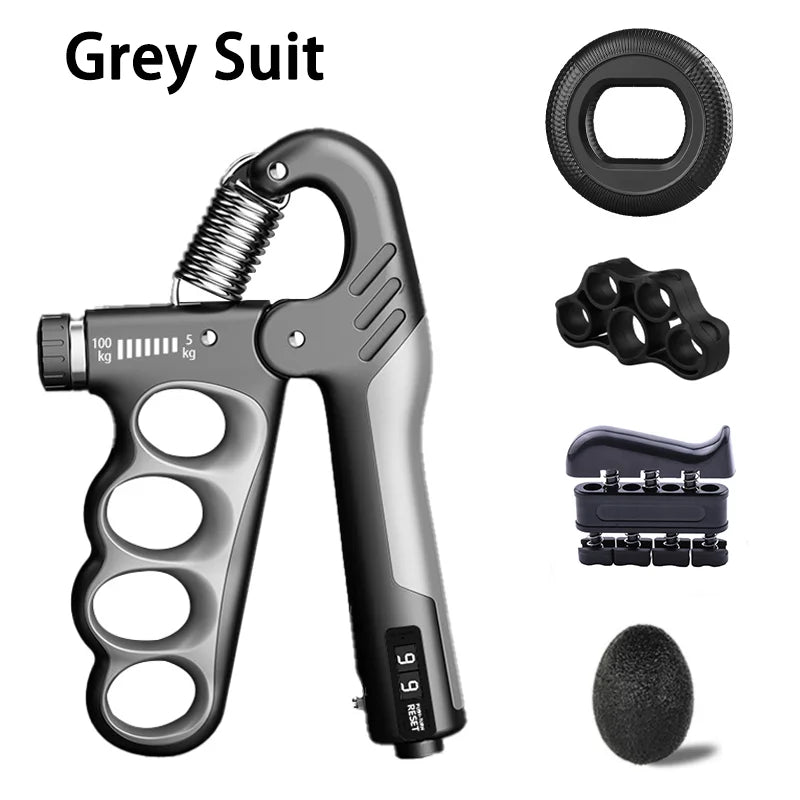 Adjustable Hand Grip Strengthener with Counter