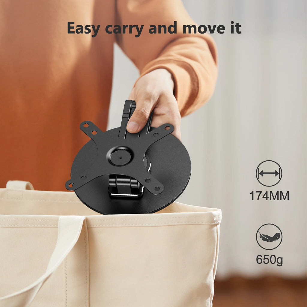 UPERFECT Support VESA pour moniteur unique, compatible avec les écrans d’ordinateur jusqu’à 18,5 pouces, support de bureau autoportant pour moniteur jusqu’à 5 kg