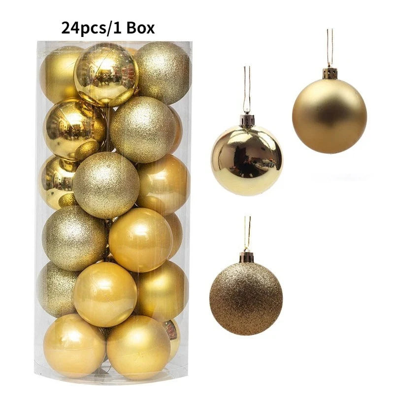 4CM Christmas Ball Decoration Hanging Xmas Tree Pendent Ornaments for Home Decor Navidad New Year 2026 Party Supplies Accessory