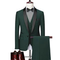 Men's 3 Piece Slim Fit Suit Set One Button Blazer Jacket Pants Tuxedo Set for Prom, Wedding and Business