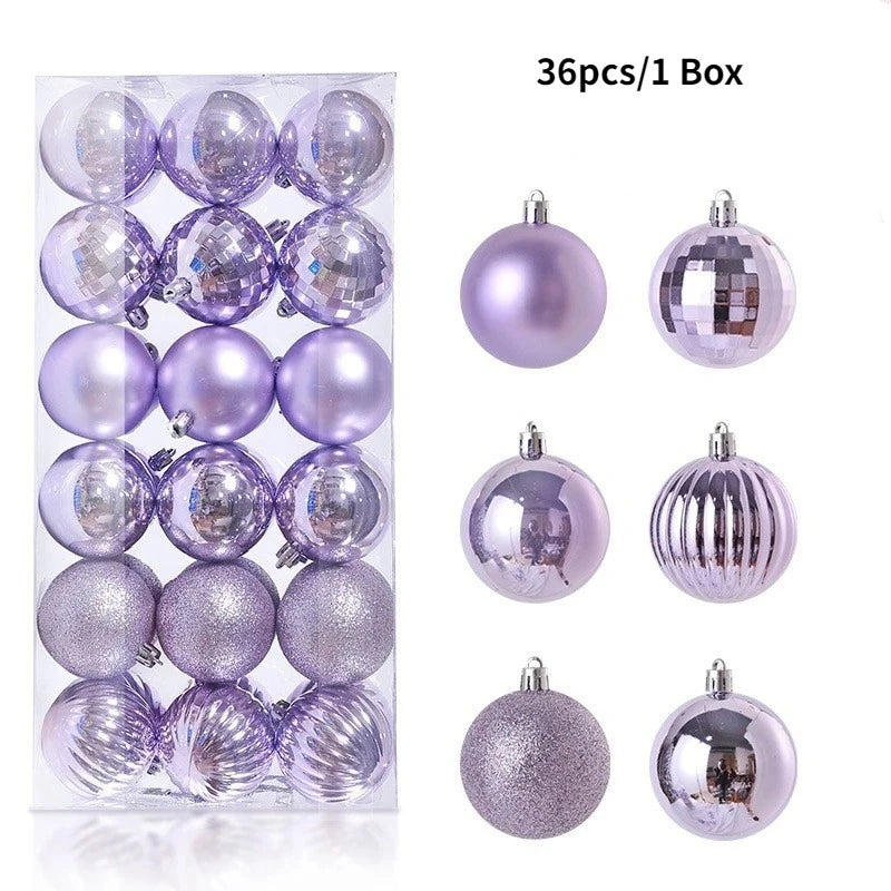4CM Christmas Ball Decoration Hanging Xmas Tree Pendent Ornaments for Home Decor Navidad New Year 2026 Party Supplies Accessory