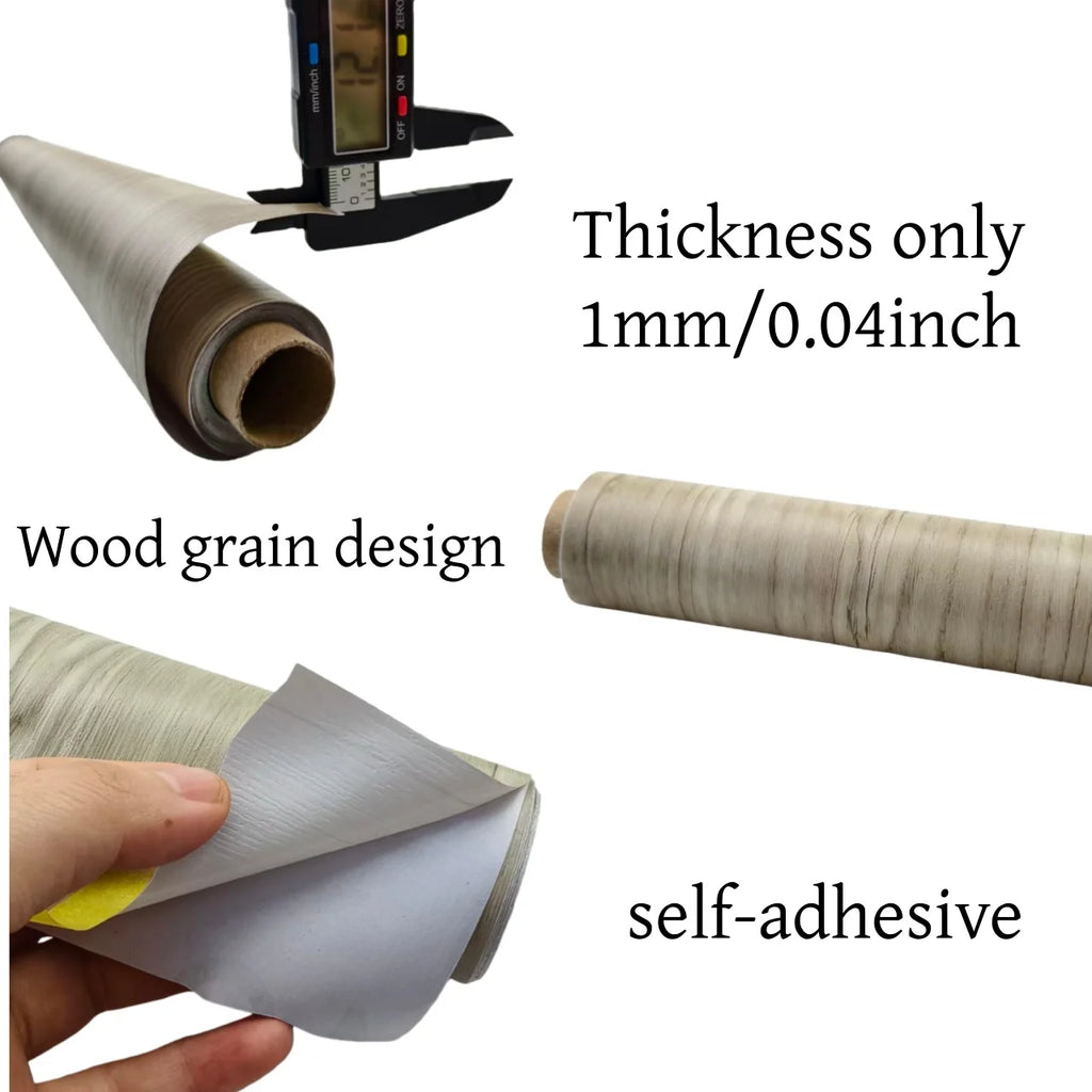 Rotolo adesivo decorativo in PVC effetto legno