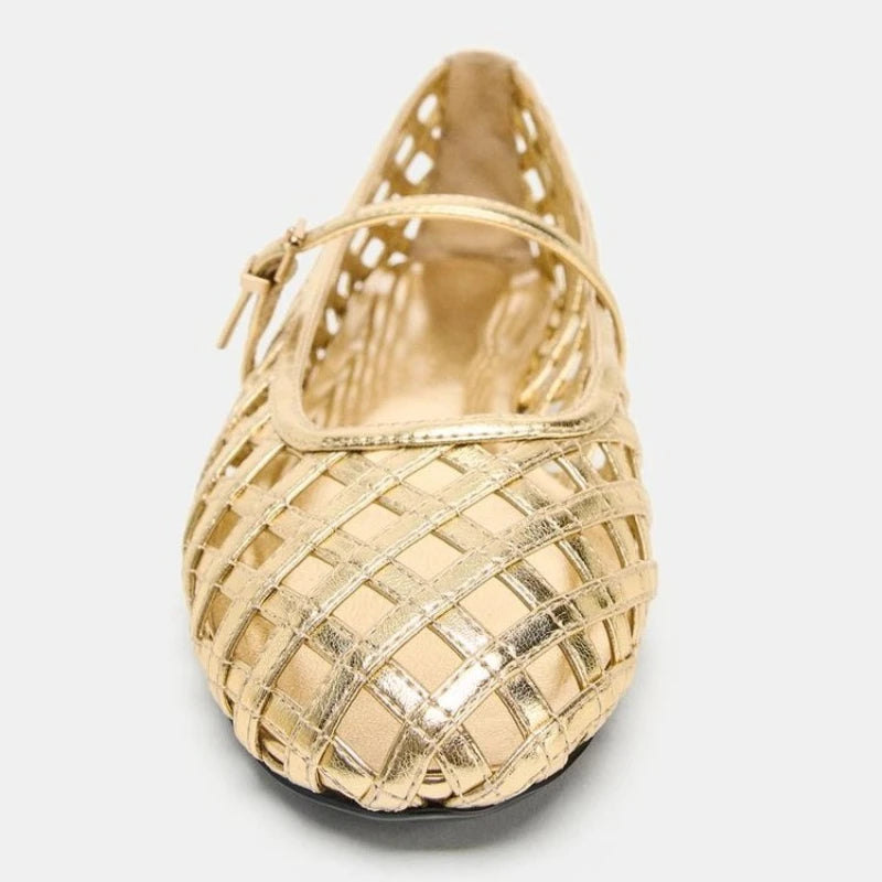 Zapatos de moda para mujer, sandalias de diseñador para mujer, nuevos zapatos casuales de lujo calados, exquisitas sandalias de suela plana, Zapatos