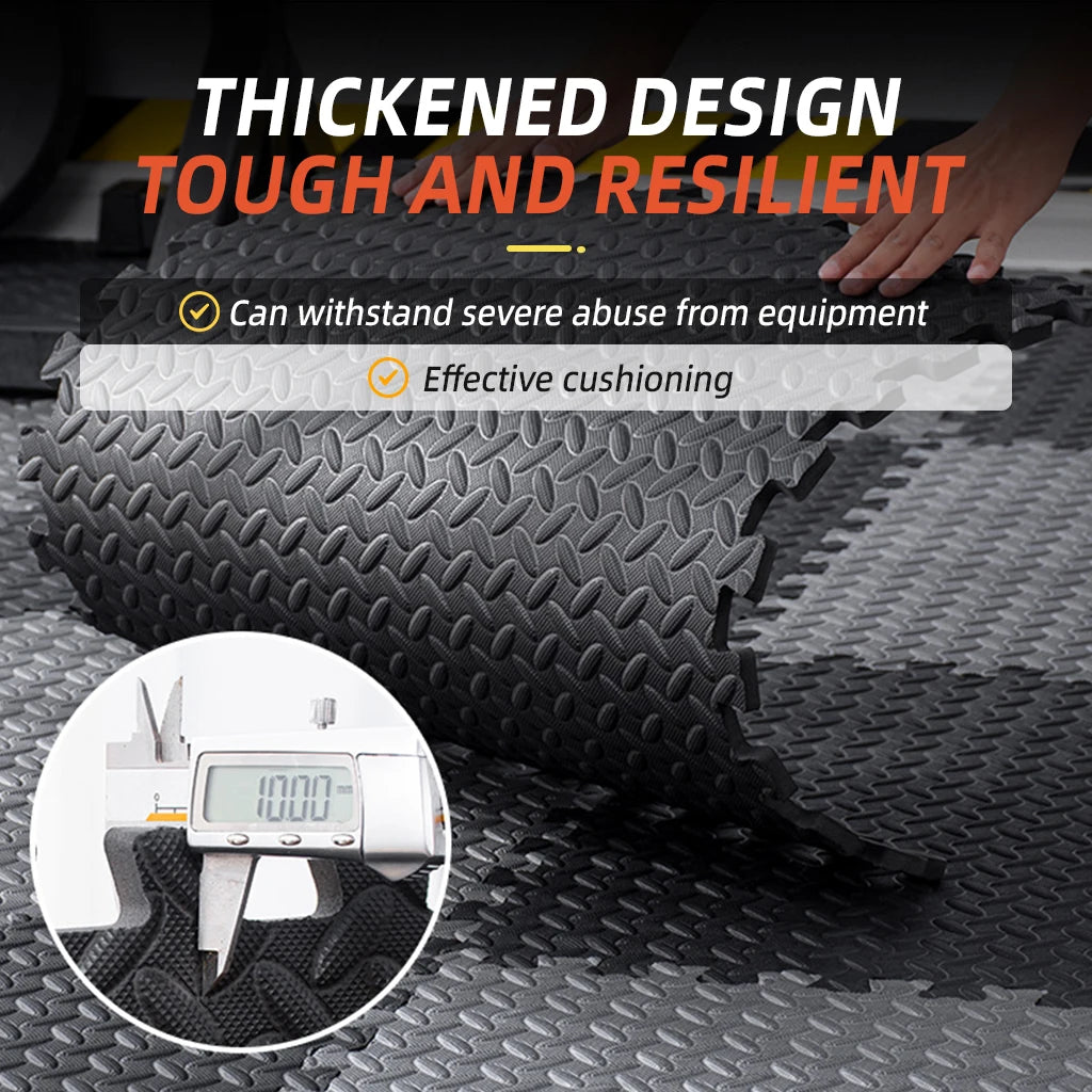 EVA Interlocking Gym Floor Mats, 31 × 31 cm