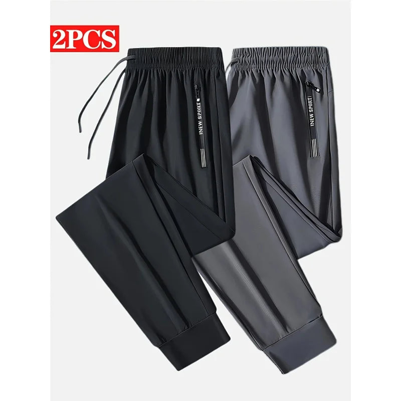 Pantaloni sportivi uomo, confezione da 2 pezzi