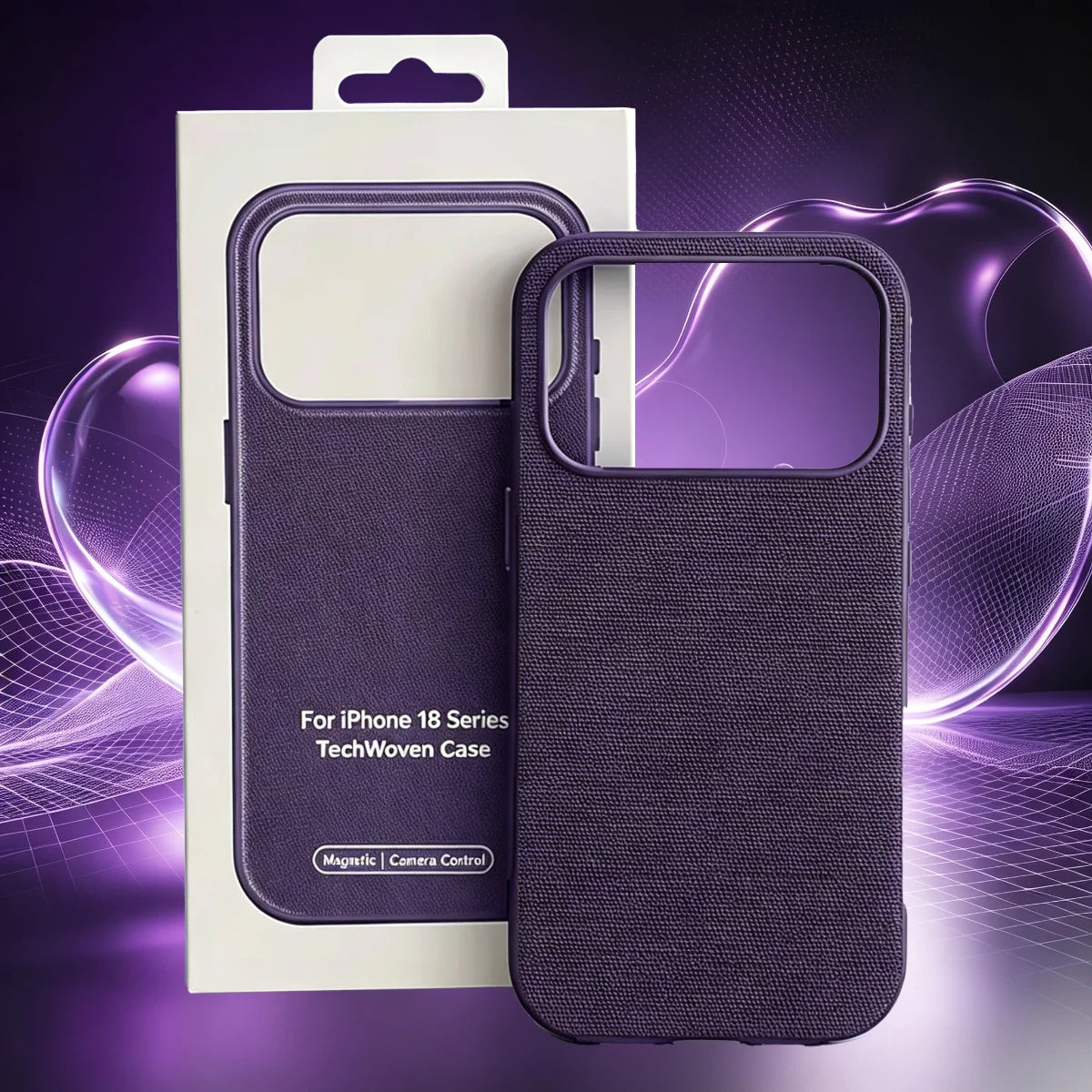 1:1 Original Replica Technology Woven Texture Phone Case For iPhone 18 Pro Max 17 16 15 14 Magnetic Charging Shockproof Cover