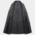 Wool Trench Coat Thickened Cashmere Coats Overcoat Male Clothes Gray