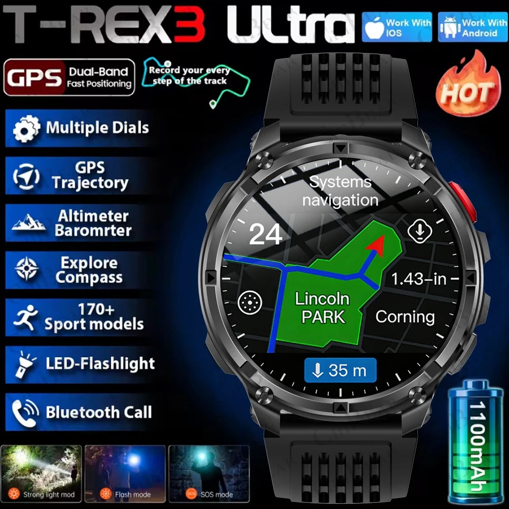 Smartwatch outdoor AMOLED da 1,7″ con chiamate Bluetooth