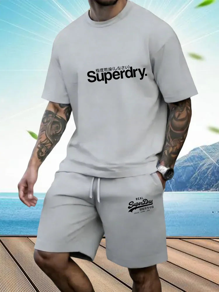 2026 neue Herren-Sportbekleidung Kurzarm-T-Shirt und Sportshorts Sommer Casual Jogginghose Set Herren zweiteilige T-Shirt-Sets