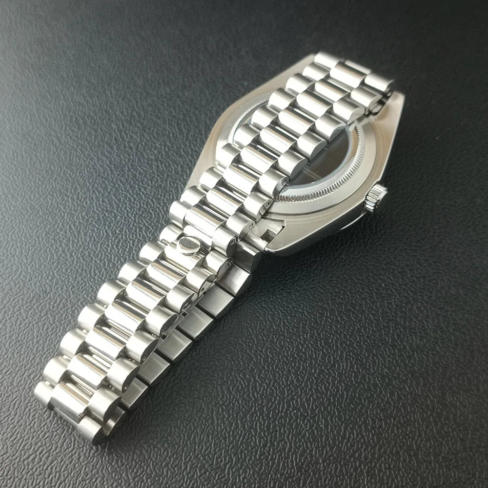41mm 8285 Silver sapphire Glass High-Quality Popular Watch Accessory Case Suitable for Miyota 8285/8215 Movement, 31mm Dial