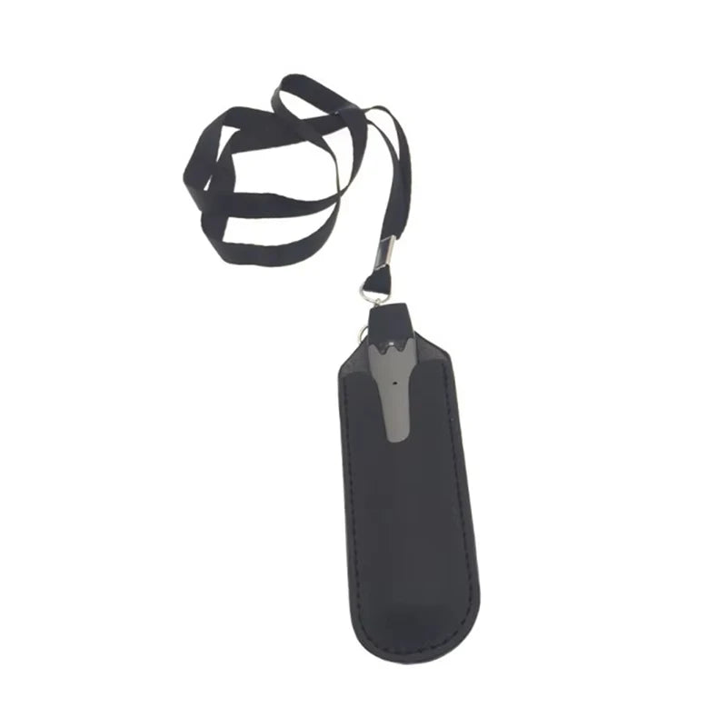Estuche de cuero para cigarrillo electrónico, funda portátil para vapeador con llavero, funda protectora para bolígrafo vapeador, accesorio para fumar