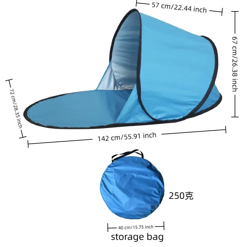 Outdoor Quick Opening Tent, Single Person Sun Protection and Shading, No Need to Set Up Beach, Automatic Folding, Lightweight