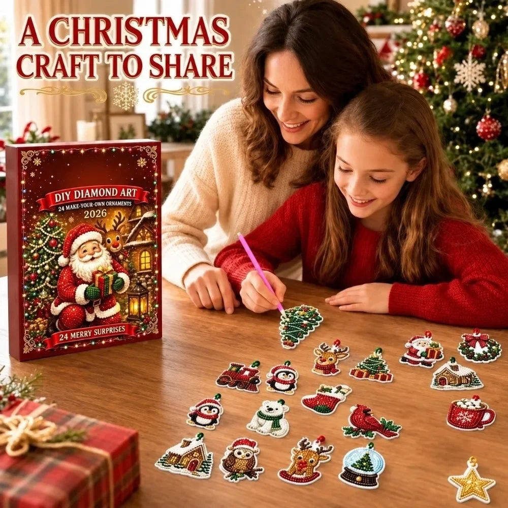 New Shiny Christmas Tree Hanging Ornaments Handmade Craft Christmas Themed Pendant Set Hanging Christmas Ornaments Kit