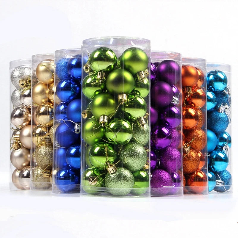 4CM Christmas Ball Decoration Hanging Xmas Tree Pendent Ornaments for Home Decor Navidad New Year 2026 Party Supplies Accessory