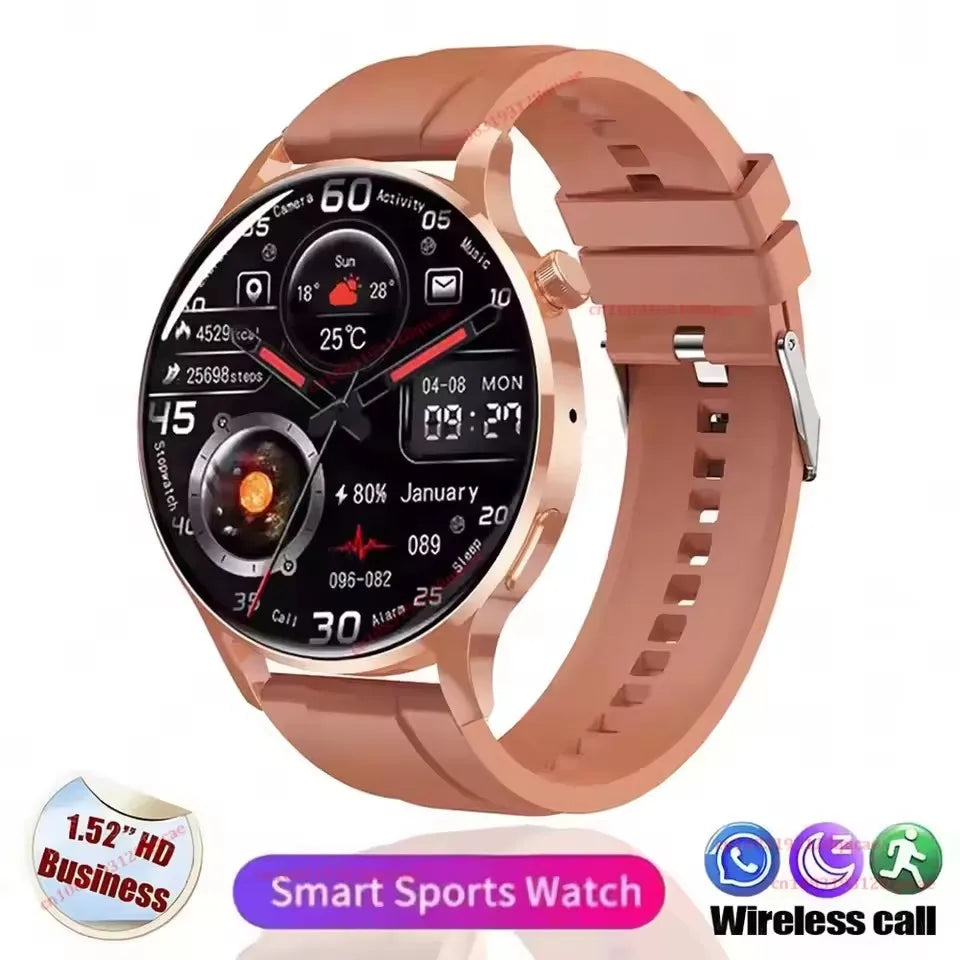 Smart Watch For Men Women ECG Heart Rate Blood Pressure SpO2 Monitor Sleep GPS FitnessTracker Sport Waterproof Smartwatch HT22 ﻿