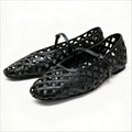 Zapatos de moda para mujer, sandalias de diseñador para mujer, nuevos zapatos casuales de lujo calados, exquisitas sandalias de suela plana, Zapatos