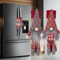 Christmas decoration,faceless old man, refrigerator, household appliances, handle, microwave oven, dishwasher, kitchen furniture