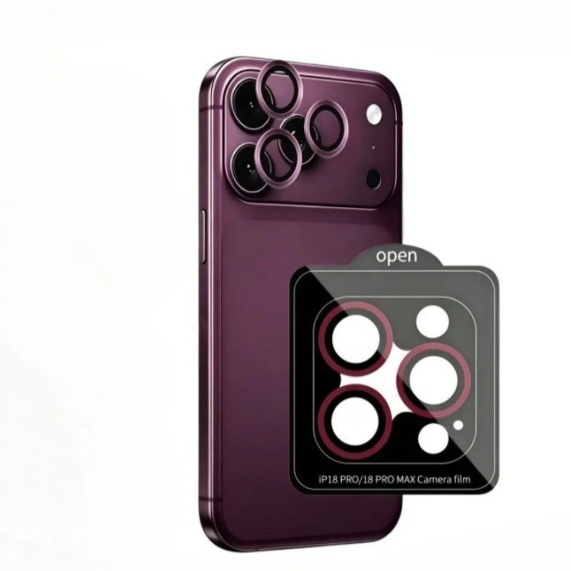 For Apple iPhone 18 17 Pro Max Aluminum Alloy Glass Camera Protector for iPhone18 18Pro Max Positioning Metal Ring Lens Film
